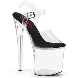 Pleaser NAUGHTY-808 Plateau Sandaletten Clear EU-35 / US-5