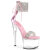 Pleaser PASSION-727RS Plateau Sandaletten Strass Silber EU-38 / US-8