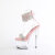 Pleaser PASSION-727RS Plateau Sandaletten Strass Silber EU-38 / US-8
