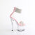 Pleaser PASSION-727RS Plateau Sandaletten Strass Silber EU-38 / US-8