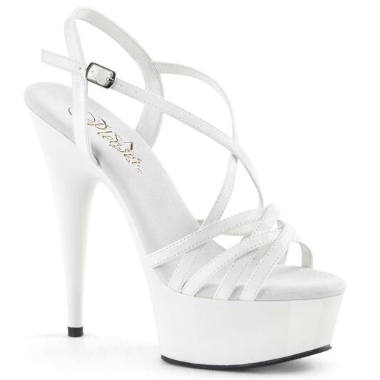 Pleaser Sandalette DELIGHT-613 Weiß EU-35 / US-5