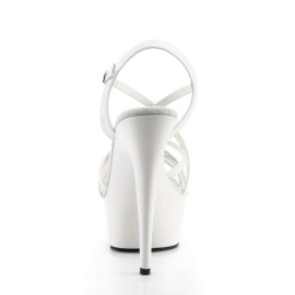 Pleaser Sandalette DELIGHT-613 Weiß EU-35 / US-5