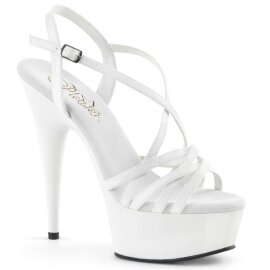 Pleaser Sandalette DELIGHT-613 Weiß EU-37 / US-7