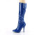 Pleaser SEDUCE-2000 Kniestiefel Lack Blau EU-38 / US-8