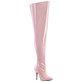 Pleaser SEDUCE-3000WC Overknee Stiefel Lack Baby Pink...