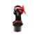 Pleaser Sandalette DELIGHT-615 Schwarz Rot EU-35 / US-5