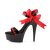 Pleaser Sandalette DELIGHT-615 Schwarz Rot EU-35 / US-5