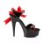 Pleaser Sandalette DELIGHT-615 Schwarz Rot EU-35 / US-5