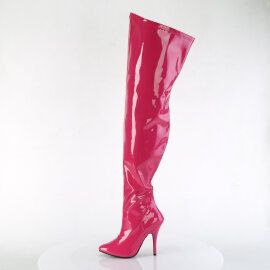 Pleaser SEDUCE-3000WC Overknee Stiefel Lack Pink EU-38 / US-8
