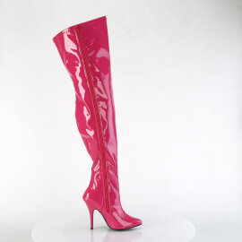 Pleaser SEDUCE-3000WC Overknee Stiefel Lack Pink EU-38 / US-8