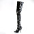 Pleaser SEDUCE-4000 Overknee Stiefel Lack Schwarz EU-38 / US-8