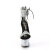 Pleaser SKY-327RSI Plateau Sandaletten Strass Silber Schwarz EU-35 / US-5