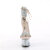 Pleaser SKY-327RSI Plateau Sandaletten Strass Silber Beige EU-35 / US-5