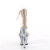 Pleaser SKY-327RSI Plateau Sandaletten Strass Silber Beige EU-35 / US-5