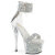 Pleaser SKY-327RSI Plateau Sandaletten Strass Silber EU-35 / US-5