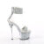 Pleaser SKY-327RSI Plateau Sandaletten Strass Silber EU-35 / US-5