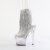 Pleaser SPECTATOR-1017RSF Plateau Sandaletten Clear Strass Silber EU-37 / US-7