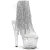 Pleaser SPECTATOR-1017RSF Plateau Sandaletten Clear Strass Silber EU-39 / US-9
