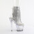 Pleaser SPECTATOR-1017RSF Plateau Sandaletten Clear Strass Silber EU-39 / US-9