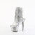 Pleaser SPECTATOR-1017RSF Plateau Sandaletten Chrom Clear Strass Silber EU-39 / US-9