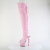 Pleaser SPECTATOR-3030 Plateau Overknee Stiefel Kunstleder Clear Pink EU-37 / US-7