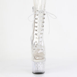 Pleaser STARDUST-1021C-7 Plateau Stiefeletten Clear Strass Transparent EU-38 / US-8