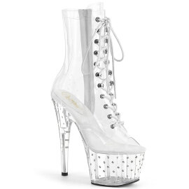 Pleaser STARDUST-1021C-7 Plateau Stiefeletten Clear...