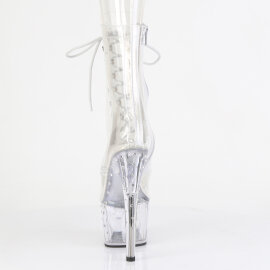 Pleaser STARDUST-1021C-7 Plateau Stiefeletten Clear Strass Transparent EU-35 / US-5