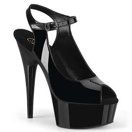Pleaser Sandalette DELIGHT-655 Schwarz EU-36 / US-6