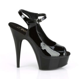 Pleaser Sandalette DELIGHT-655 Schwarz EU-36 / US-6