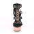 Pleaser Sandalette DELIGHT-658 Schwarz Rose-Gold Chrom EU-37 / US-7