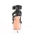 Pleaser Sandalette DELIGHT-658 Schwarz Rose-Gold Chrom EU-37 / US-7