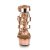 Pleaser Sandalette DELIGHT-658 Rose-Gold Metallic Chrom Glitter EU-36 / US-6