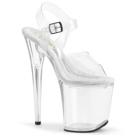 Pleaser TREASURE-808FLA Plateau Sandaletten Clear EU-35 /...