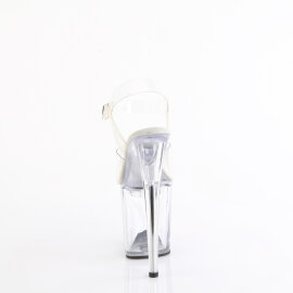 Pleaser TREASURE-808FLA Plateau Sandaletten Clear EU-38 / US-8