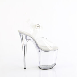 Pleaser TREASURE-808FLA Plateau Sandaletten Clear EU-38 / US-8