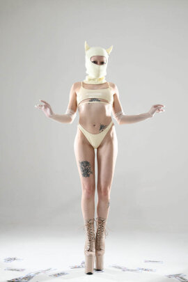 Naughty Thoughts Top Sinner Underboob Vinyl Cream