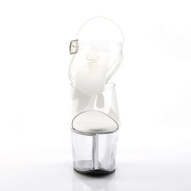 Pleaser Sandalette SKY-308VL Transparent Silber EU-41 /...