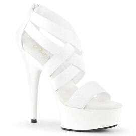 Pleaser Sandalette DELIGHT-669 Weiß EU-35 / US-5