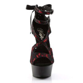 Pleaser Sandalette DELIGHT-678LC Rot Schwarz EU-35 / US-5