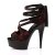 Pleaser Sandalette DELIGHT-678LC Rot Schwarz EU-35 / US-5