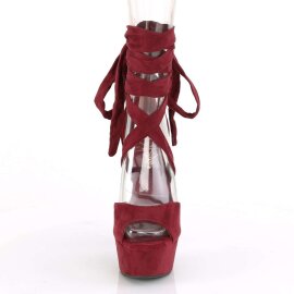 Pleaser Sandalette DELIGHT-679 Burgundrot EU-35 / US-5