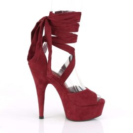 Pleaser Sandalette DELIGHT-679 Burgundrot EU-35 / US-5