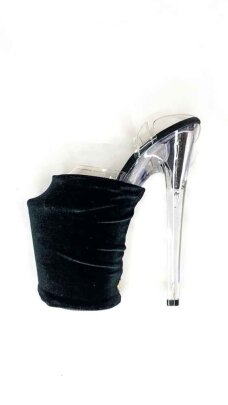Lunalae High Heel Schutz Schwarz Samt
