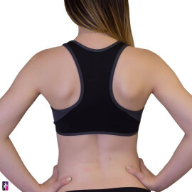 PoleFit Top Retro Sport S Schwarz / Grau