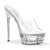 Pleaser Pantolette ECLIPSE-601 Transparent Silber EU-35 / US-5