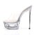 Pleaser Pantolette ECLIPSE-601 Transparent Silber EU-35 / US-5