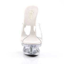 Pleaser Pantolette ECLIPSE-601 Transparent Silber EU-37 /...