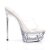 Pleaser Pantolette ECLIPSE-601 Transparent Silber EU-37 / US-7