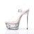 Pleaser Sandalette ECLIPSE-608 Transparent Silber EU-35 / US-5